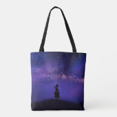 Alleen en Sterrennacht Tote Bag (Achterkant)