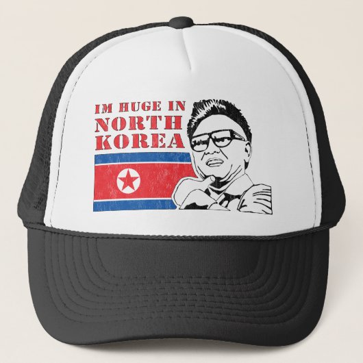 alleen enorm in noord - korea - kim jong il trucker pet (Voorkant)