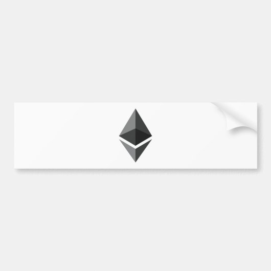 Alleen Ethereum-logo Bumpersticker (Voorkant)