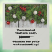 Alleen feestkleuren gevaccineerd raamsticker (Vel 3)