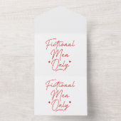 Alleen fictieve Mannen All In One Uitnodiging (Binnen)