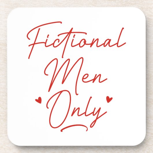 Alleen fictieve Mannen Bier Onderzetter (Voorkant)