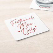 Alleen fictieve Mannen Kartonnen Onderzetters (Schuin)