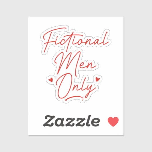 Alleen fictieve Mannen Sticker (Vel)