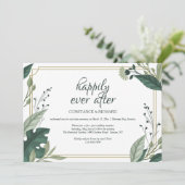 Alleen Foliage Elopement Ontvangst Kaart (Staand voorkant)