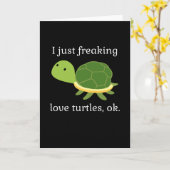 Alleen freaking Love Turtles Turtle Reptile Kaart (Gele Bloem)