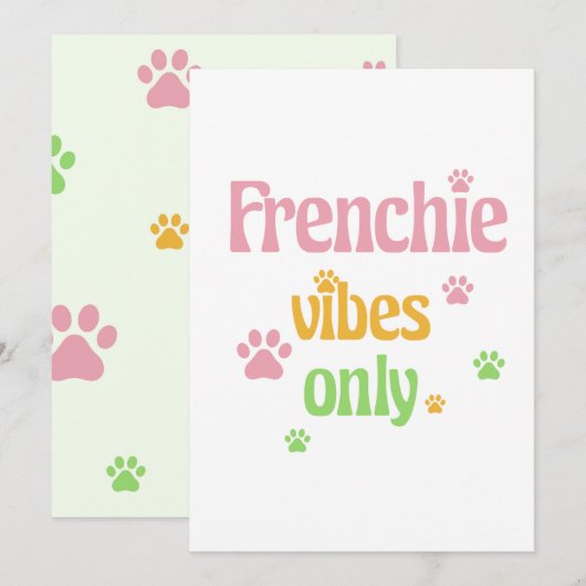 Alleen Frenchie Vibes Kaart (Voorkant / Achterkant)