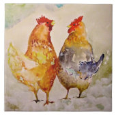 Alleen Friends Chicken Ceramic Kitchen Tile Tegeltje (Voorkant)