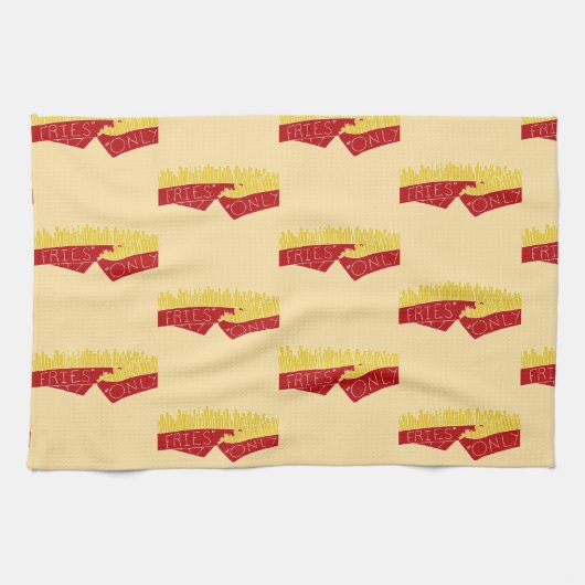 Alleen Frietjes Soort Dag 🍟 Theedoek (Horizontaal)