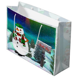 Alleen Frosty Town Christmas WIDE Large Cadeautasje