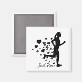 Alleen Fun Love Running Heart Magneet (Voorkant / Achterkant)