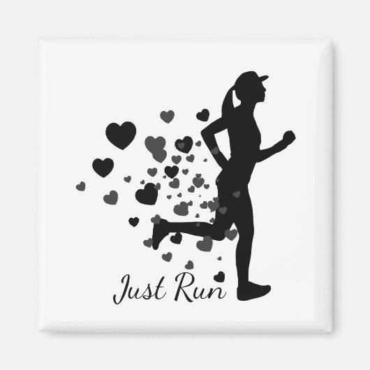 Alleen Fun Love Running Heart Magneet (Voorkant)