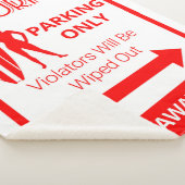 Alleen funny Surfer Parking Sherpa Deken (3/4)