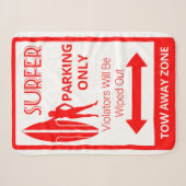 Alleen funny Surfer Parking Sherpa Deken (Voorkant (horizontaal))
