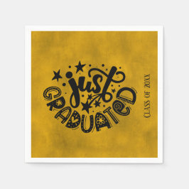 Alleen gediplomeerd - geel servet