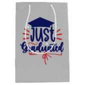 Alleen gediplomeerd rood en blauw medium cadeauzakje (Voorkant)