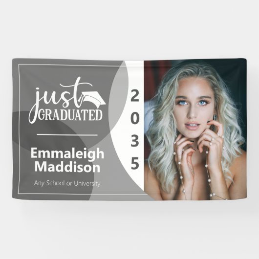 Alleen gediplomeerde moderne aangepaste fotobanner spandoek (Horizontaal)