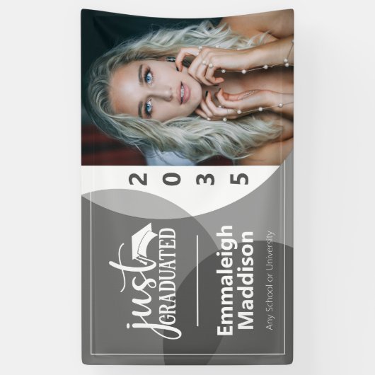 Alleen gediplomeerde moderne aangepaste fotobanner spandoek (Verticaal)