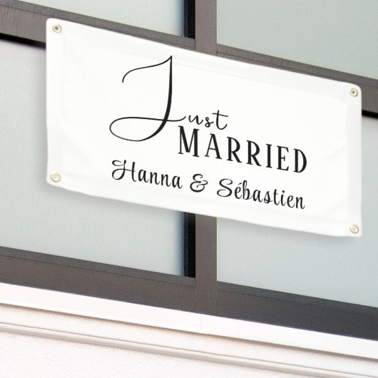 Alleen gehuwde autobanner spandoek (Buitenkant Gebouw)