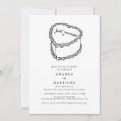 Alleen gehuwde bruidstaart receptie kaart (Voorkant)