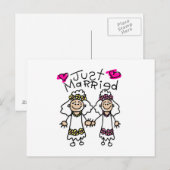 Alleen gehuwde lesbiennes aankondigingskaart (Voorkant / Achterkant)