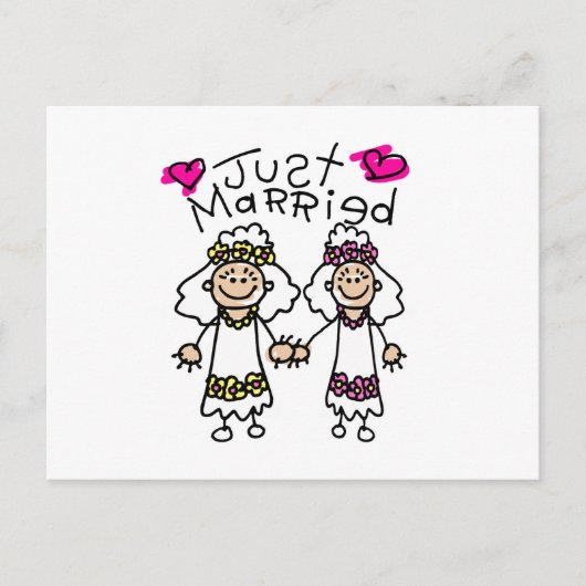 Alleen gehuwde lesbiennes aankondigingskaart (Voorkant)