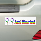 Alleen gehuwde lesbiennes bumpersticker (Op auto)