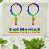 Alleen gehuwde lesbiennes theedoek (Gevouwen)