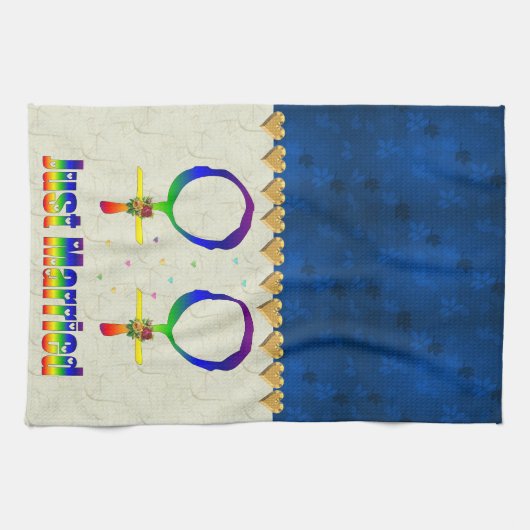 Alleen gehuwde lesbiennes theedoek (Horizontaal)