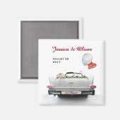 Alleen gehuwde Oldtimer Car Magneet (Voorkant / Achterkant)