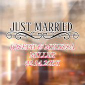 Alleen gehuwde Pas getrouwd Names Auto Window Clin Raamsticker (Vel 2)