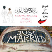 Alleen gehuwde Pas getrouwd Names Auto Window Clin Raamsticker