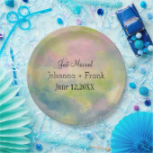 Alleen gehuwde pastels papieren bordje (Feest)