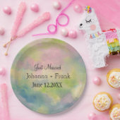 Alleen gehuwde pastels papieren bordje (Feest)