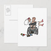 Alleen gehuwde rolstoel aankondigingskaart (Voorkant / Achterkant)