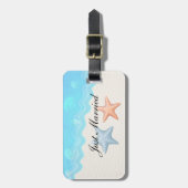 Alleen gehuwde Seashells Beach Weddenschap Bagagelabel (Voorkant verticaal)