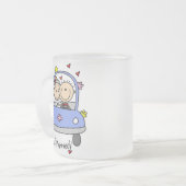 Alleen gehuwde T-shirts, bruidegom en cadeautjes Matglas Koffiemok (Voorkant links)