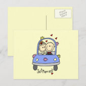 Alleen gehuwde T-shirts en cadeautjes met bruid en Aankondigingskaart (Voorkant / Achterkant)