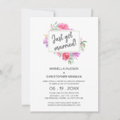 Alleen gehuwde Waterverf Bouquet Kaart (Voorkant)