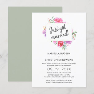 Alleen gehuwde Waterverf Bouquet Kaart