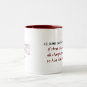 Alleen geloven dat alles mogelijk is tweekleurige koffiemok (Center)