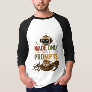Alleen Gemaakt Met Plezierige Ai Koffie Robot Retr T-shirt