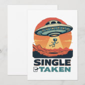 Alleen genomen Ruimteschip Ontvoerend Alien Valent Feestdagenkaart (Voorkant / Achterkant)