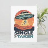 Alleen genomen Ruimteschip Ontvoerend Alien Valent Feestdagenkaart (Staand voorkant)