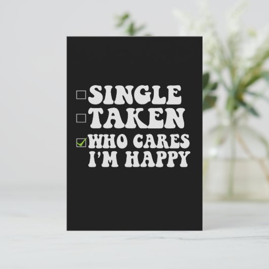 Alleen Genomen Wie Maakt Zich Daar Zorgen Over Ik  Bedankkaart (Staand voorkant)