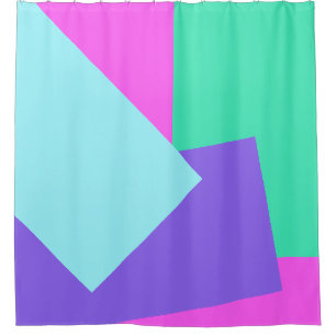 Alleen GEO-kleuren die violet turquoise roze maken Douchegordijn