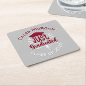 Alleen gepersonaliseerd voor rood en wit kartonnen onderzetters (Schuin)