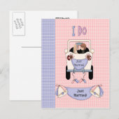 Alleen getrouwd aankondigingskaart (Voorkant / Achterkant)