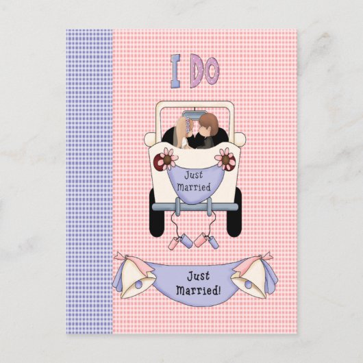 Alleen getrouwd aankondigingskaart (Voorkant)