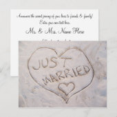 Alleen getrouwd aankondigingskaart (Voorkant / Achterkant)